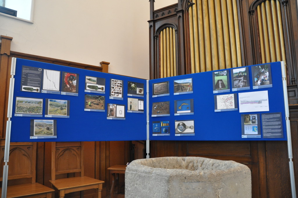 Archaeology display in Forteviot Church.