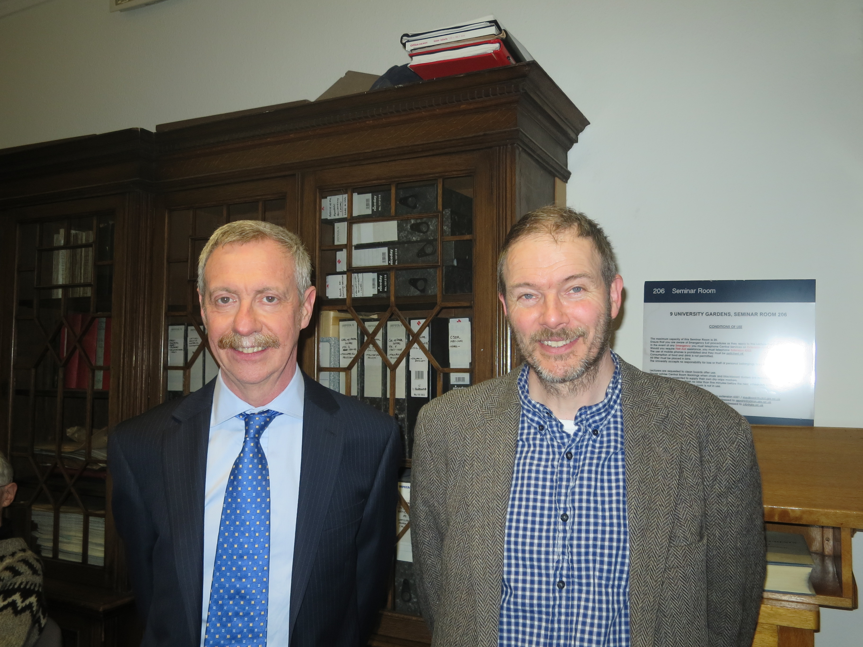 Dr. Alan Macquarrie with Dr. Martin MacGregor after the Second Annual John Durkan Memorial Lecture.